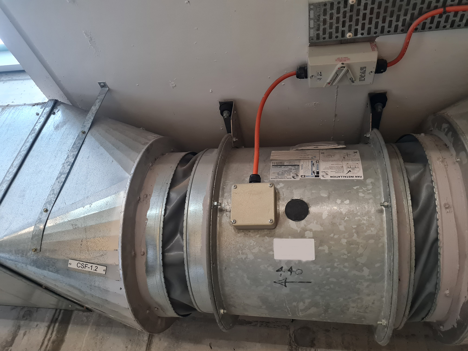 Car Park Axial Fan in Basement Level of the car park in Melbourne victoria in South Oakleigh, big apartment block with two basement levels of Car parks