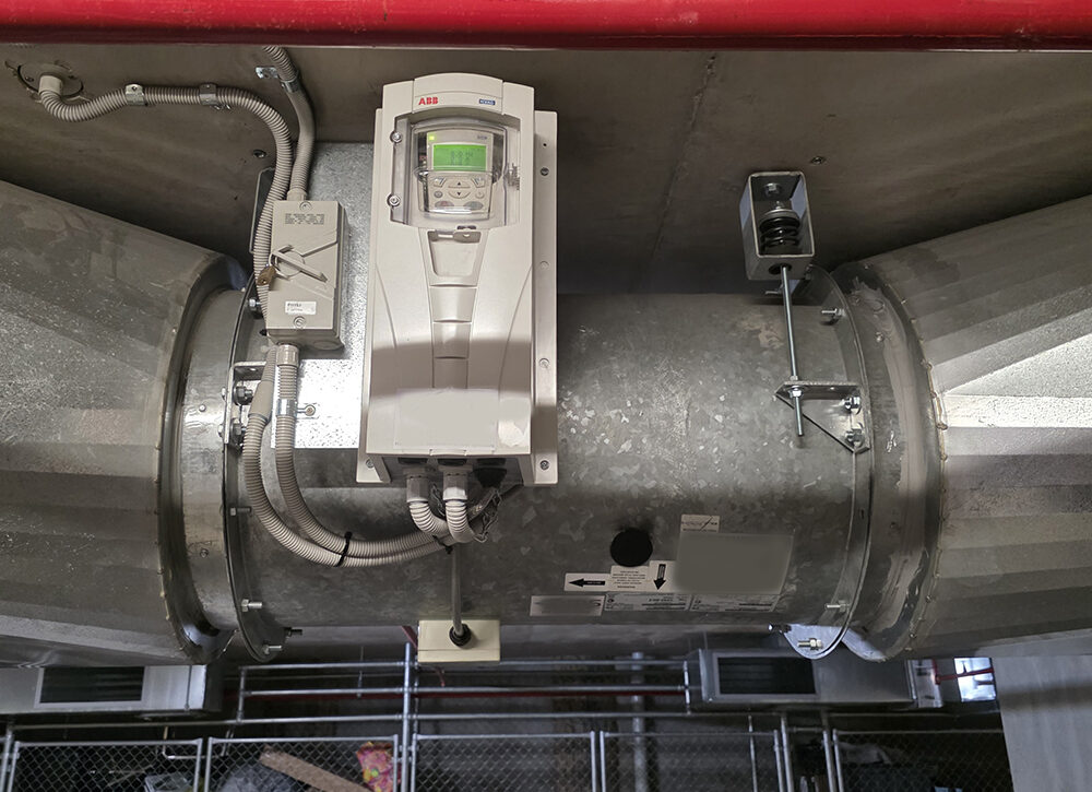 Motor Control Panel for Mechanical Electrical HVAC Application in Melbourne with Relay Control, DanFoss Variable Speed Drive and electrical fittings