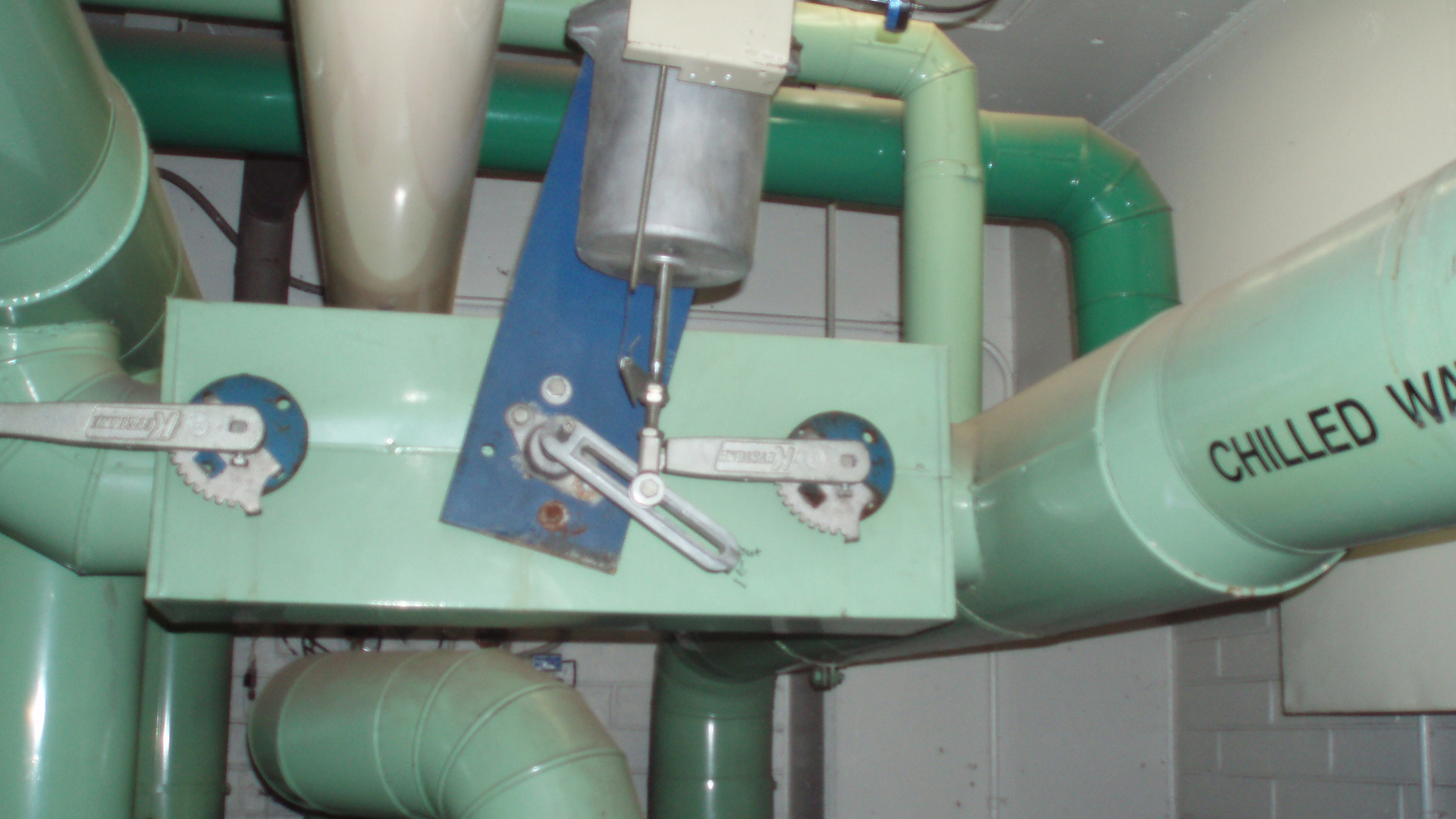 pneumatic condenser water valve serving a Air conditioning plant in Little Collins Street, In Melbourne CBD