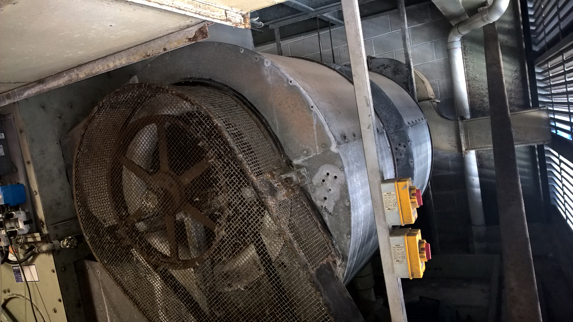 HVAC Mechanical Services Audit - Air Handling unit bag filters serving the Supply air fan in a Sydney CBD Building