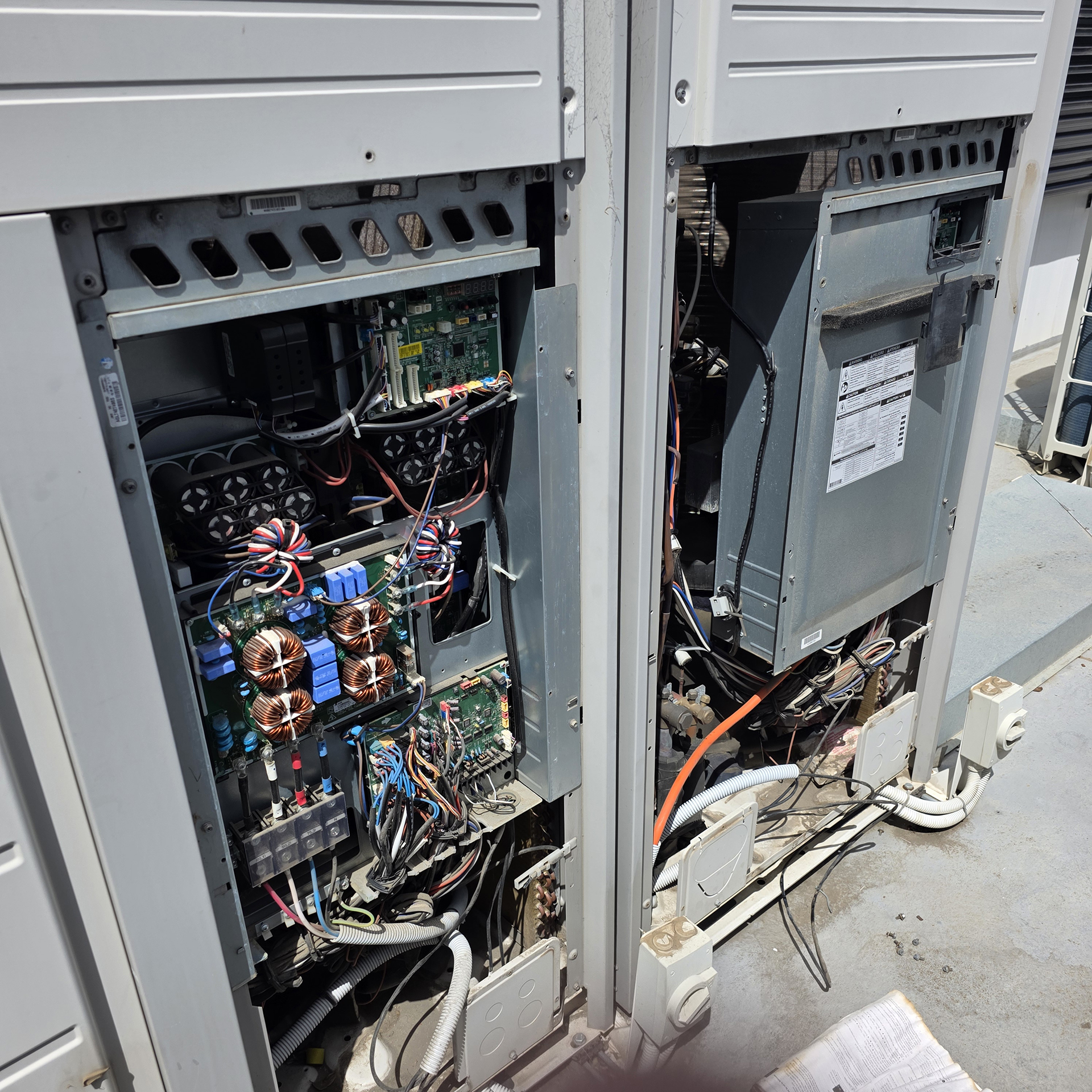 Essential services Mecchanical services HVAC Motor Control Switchboard installed ina Melbourne Commercial Property Building