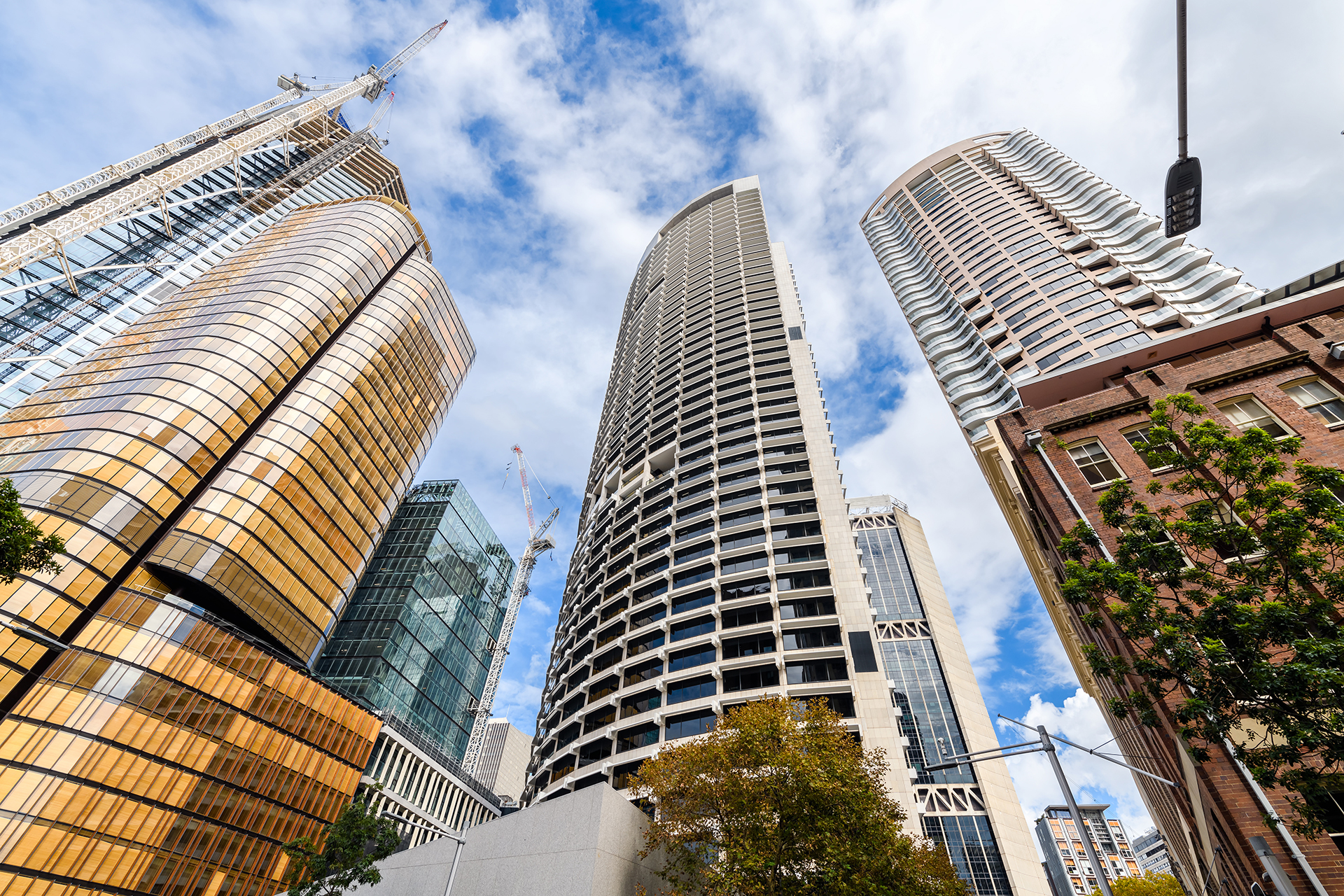 BMS and Asset Performance - Sydney CBD buildings in George Street, in particular 200 George Street, Sydney, taken from the street by the Light Rail