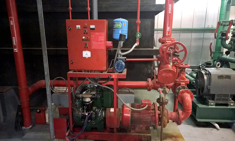 fire system essential services diesel electric pump