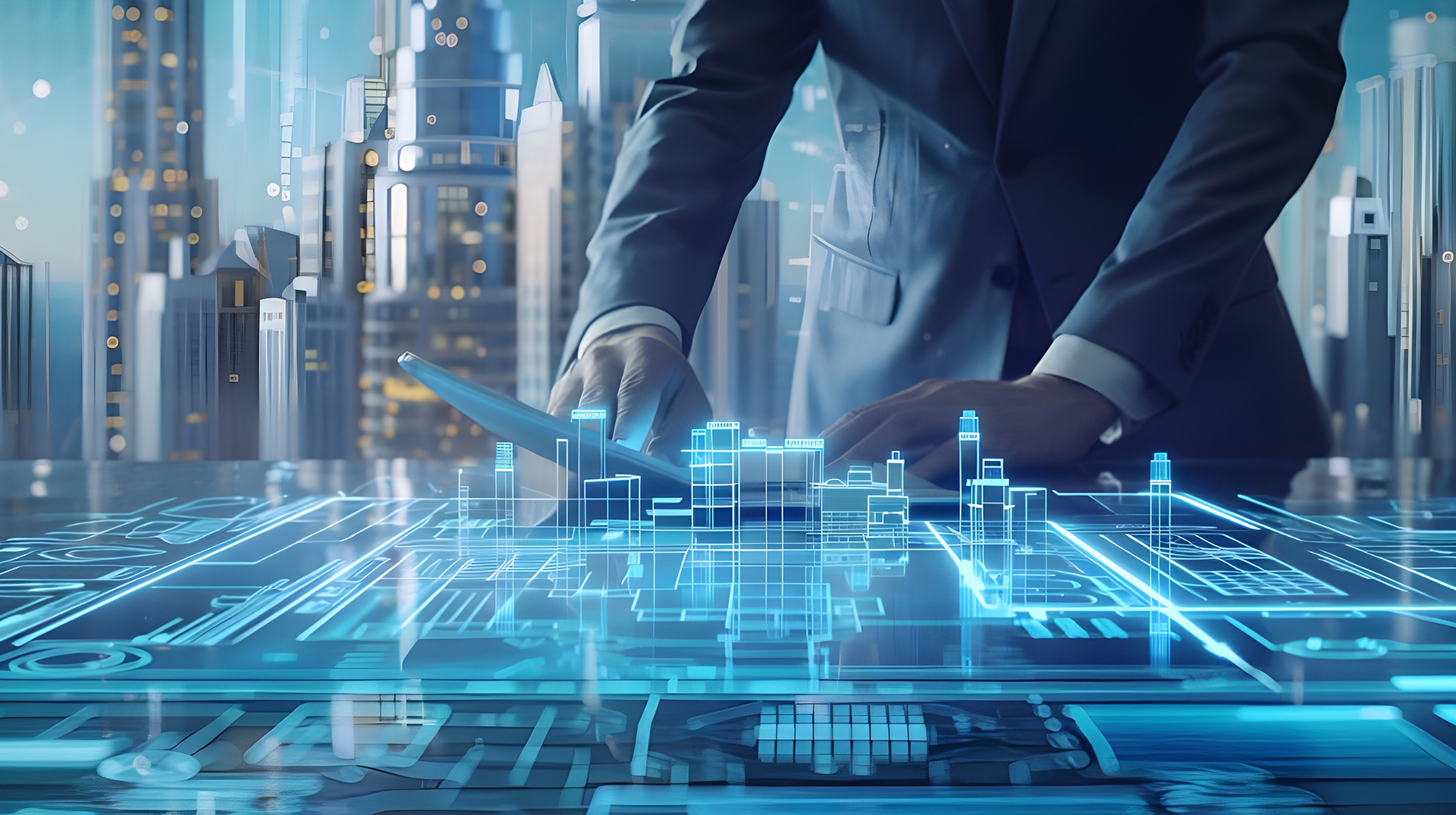 Unsupervised Buildings – The Future of Commercial Building Operations

A professional executive in a business suit stands before a futuristic holographic cityscape, surrounded by glowing digital buildings, interconnected data networks, and advanced building technology interfaces. The sci-fi inspired image symbolises the evolution of unsupervised commercial buildings, where critical assets and building services are monitored remotely through intelligent Building Management Systems (BMS), cloud-based analytics, and real-time operational dashboards.

The holographic city represents a portfolio of commercial office buildings, retail centres, mixed-use developments, hotels, and industrial facilities operating efficiently without the need for permanent on-site supervision. Digital overlays display live building performance data, energy consumption trends, HVAC operation, security monitoring, contractor activity, fire system status, lift performance, and asset condition monitoring. The executive oversees the entire portfolio from a centralised platform, demonstrating how modern technology provides complete visibility and control across multiple sites.

This image reflects the future of commercial building management in Melbourne and across Australia, where smart building technologies, automation, fault detection diagnostics, predictive maintenance, and remote facility management reduce operating costs, improve asset performance, and enhance building reliability. It showcases the transition from traditional building supervision to technology-enabled operations driven by data, connectivity, and intelligent building controls.