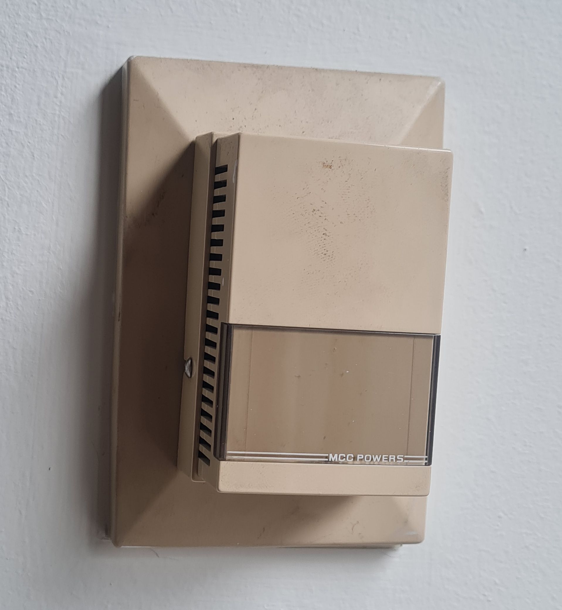 Pneumatic Room Temperature Sensor, will have a mains pneumatic feed, a bleed and then a line pipe back to an actuator or other pneumatic field device for controlling a damper or valve, a high limit selector or several other pneumatic devices; Sydney