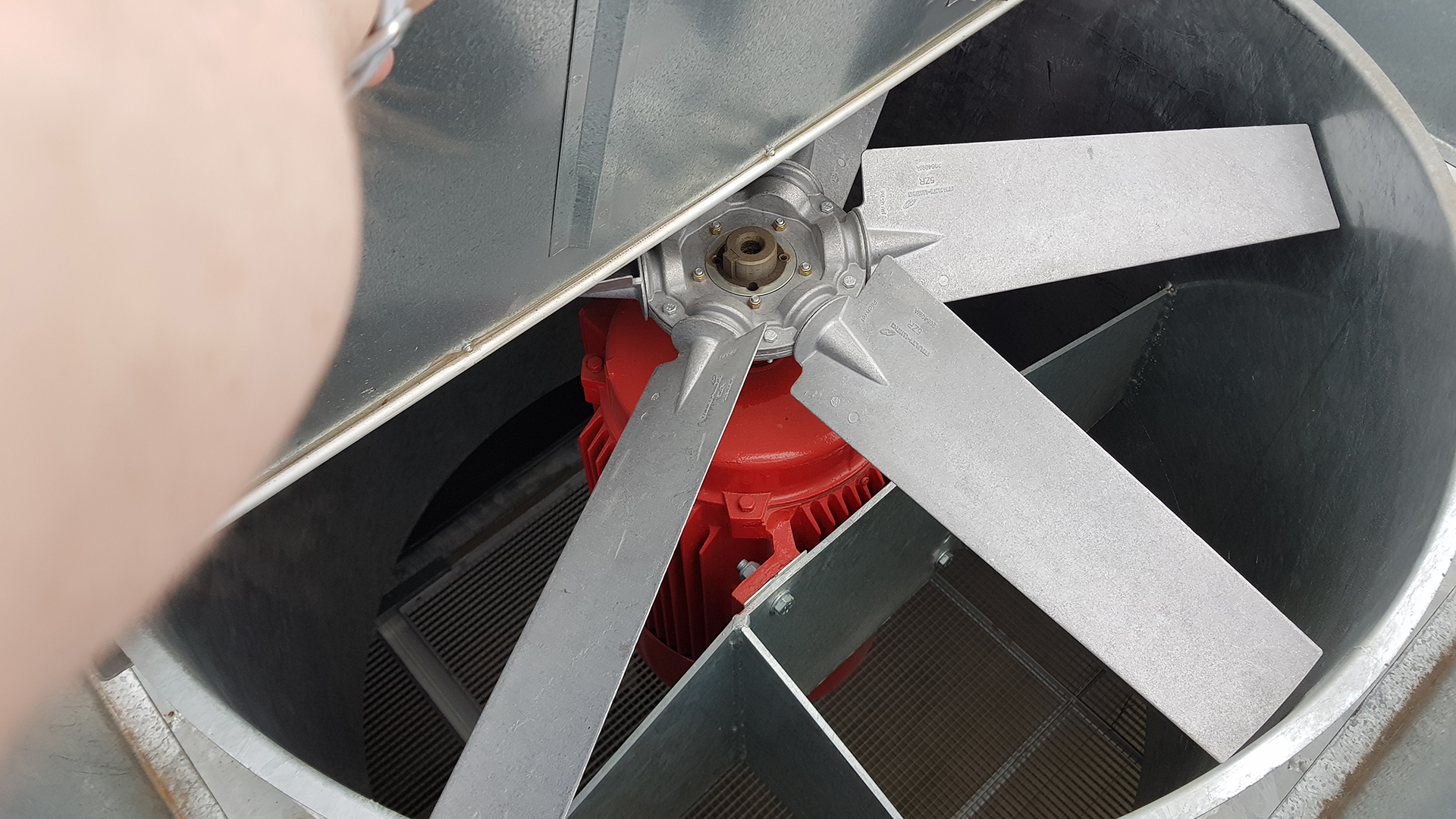 Commercial smoke exhaust fan on the roof of a Melbourne shopping centre, a typical application considered for Variable Speed Drive (VSD) energy savings.