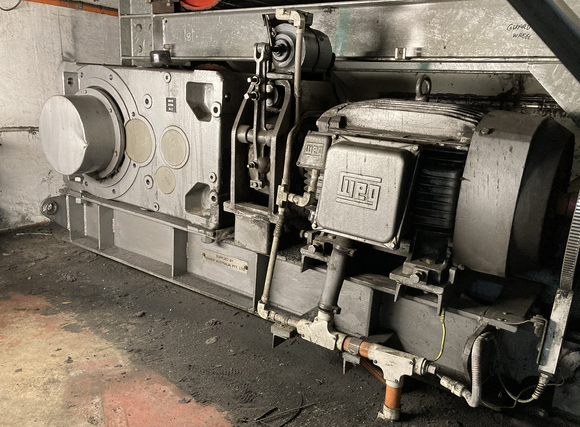 250 kW Domain Travelator Drive Motor, Gearbox and Brake Assembly in Sydney