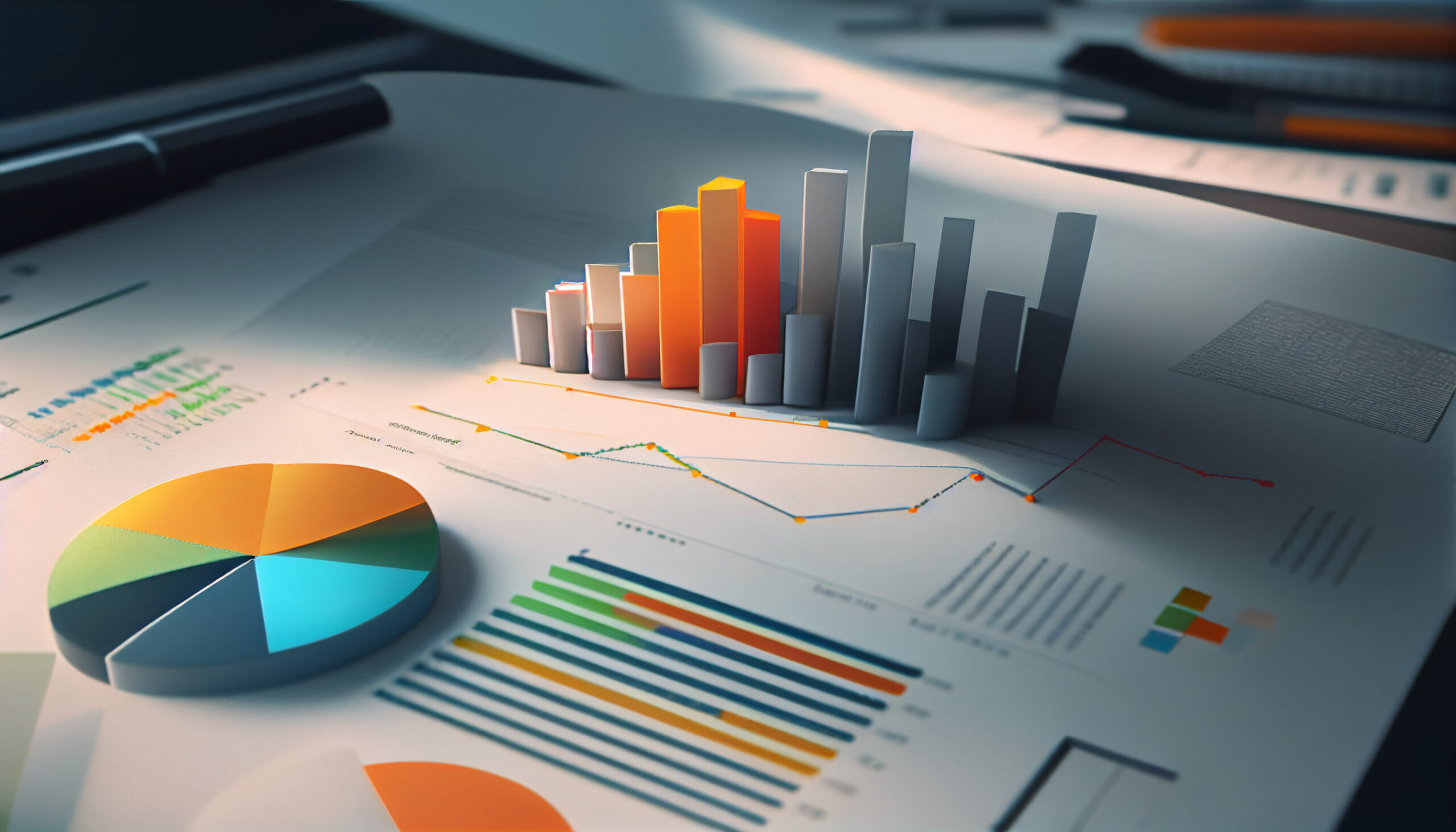 Building audit report with charts and performance data used to present technical findings and priorities.