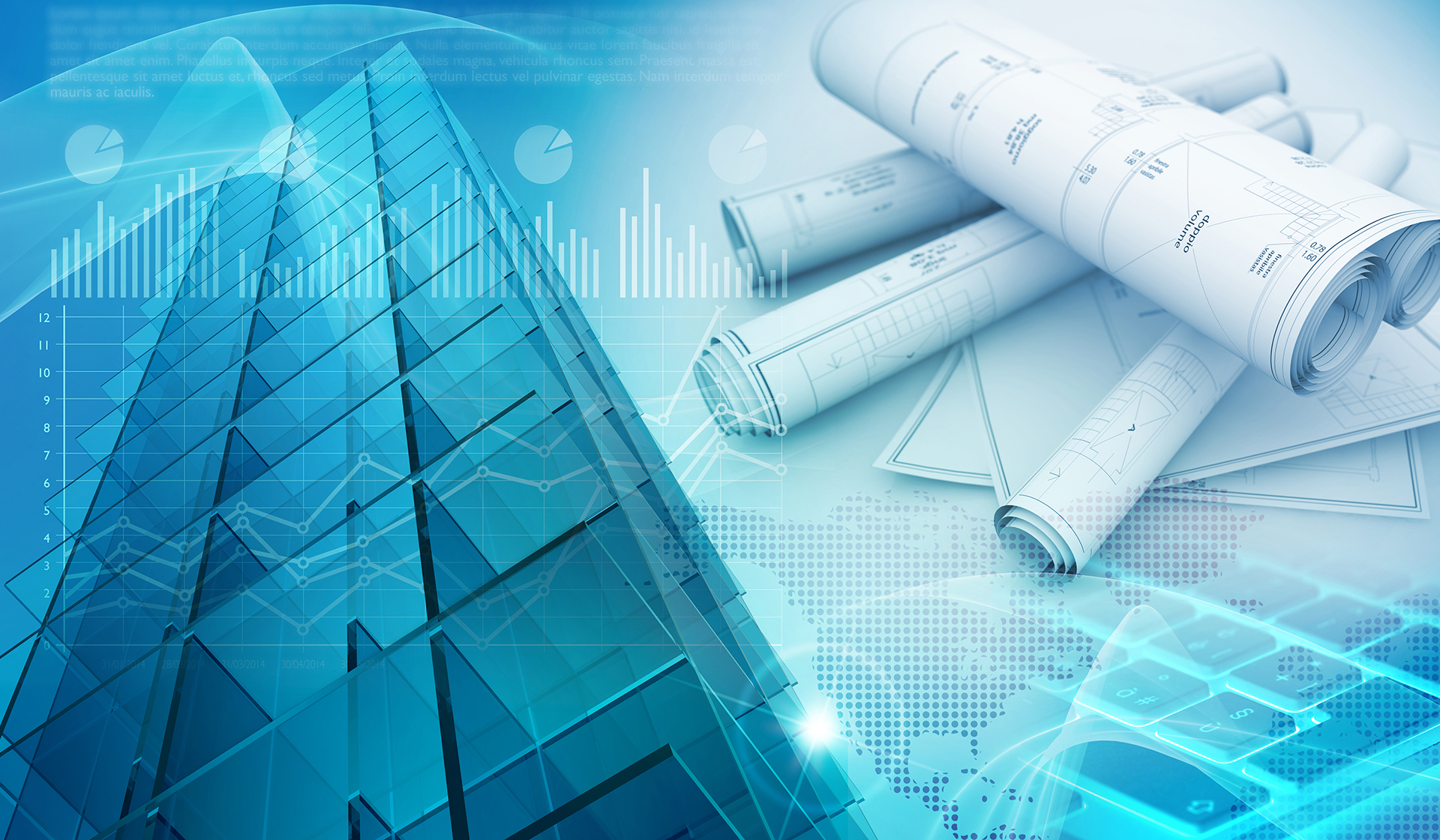 Commercial building, technical drawings and performance data representing BMS audit documentation, analysis and reporting.